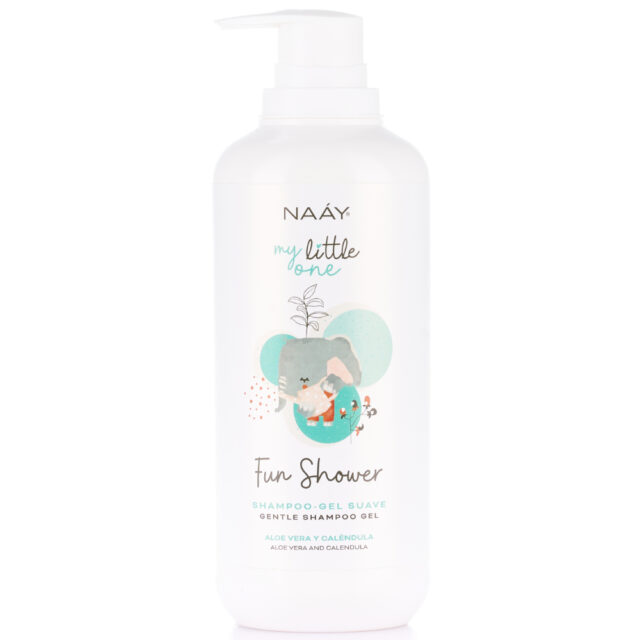 Champú gel suave para bebé Fun Shower con aloe vera y caléndula para piel sensible