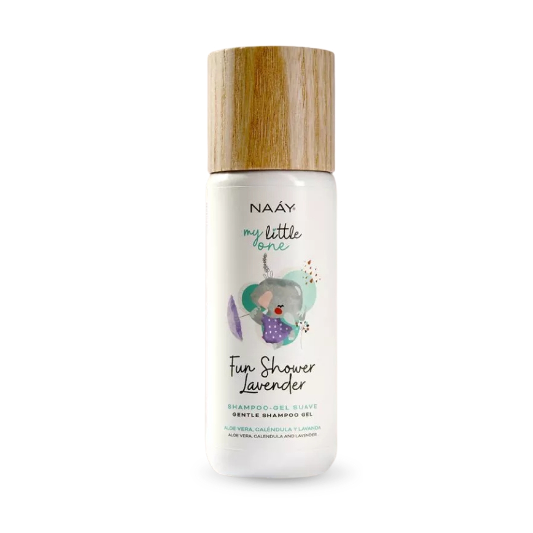 Champú gel bebé lavanda Fun Shower con aloe vera y caléndula efecto relajante