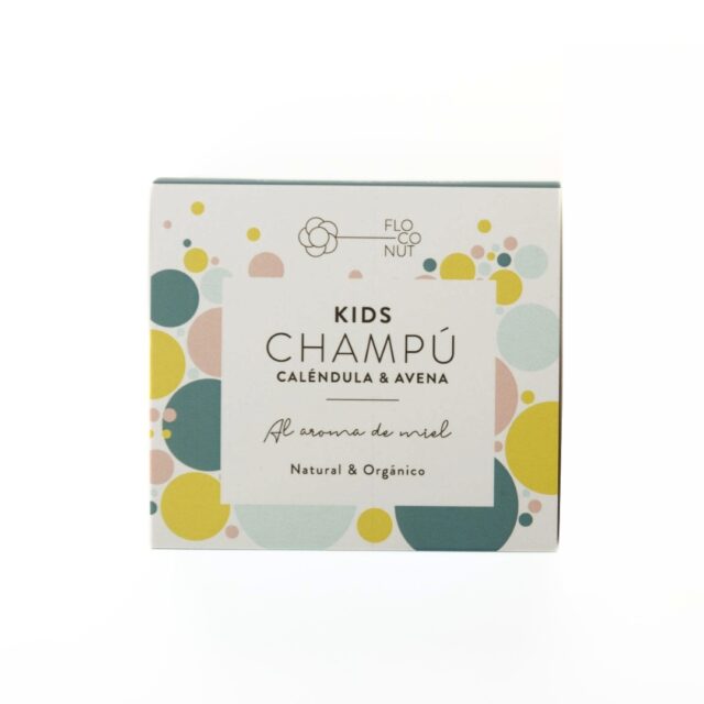 Champú sólido infantil con caléndula y avena para cabello delicado y cuero cabelludo sensible