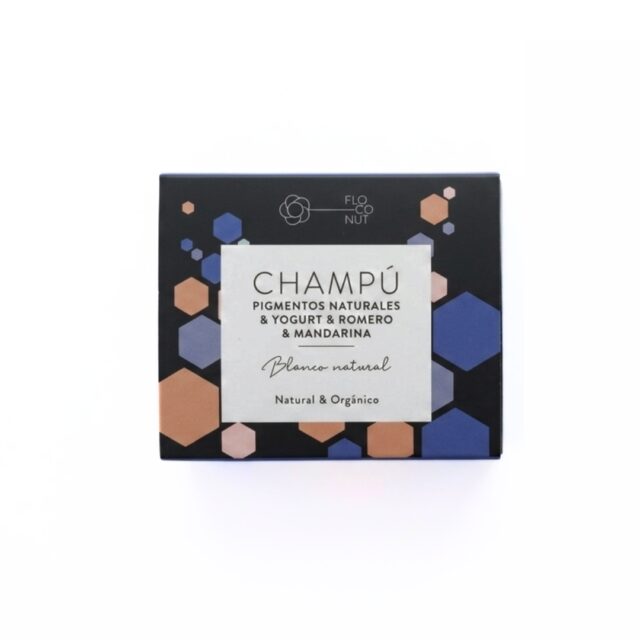 Champú sólido blanco natural para cabello canoso con brillo luminoso