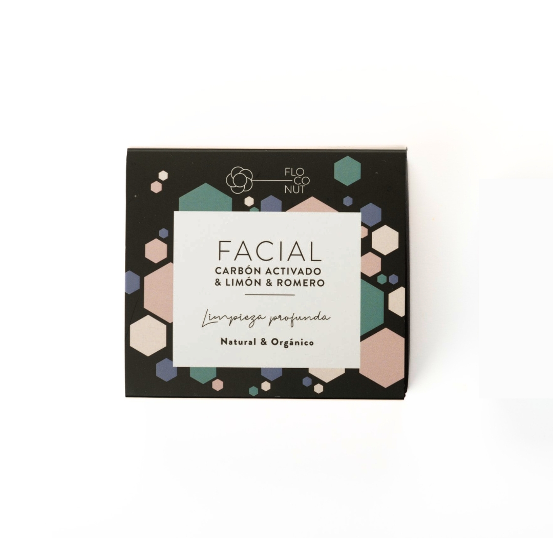 Jabón facial de carbón activado para piel grasa, acné e impurezas