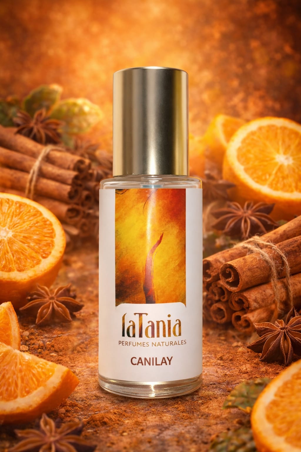 Agua de colonia natural Canilay con canela, naranja y petitgrain