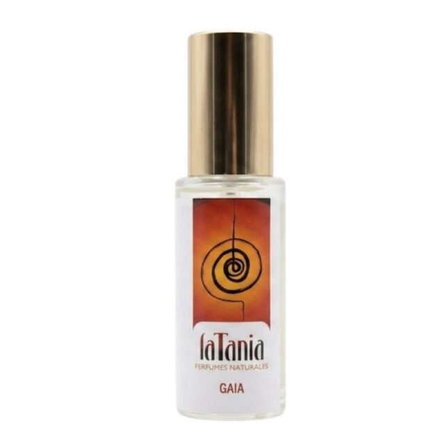 Perfume natural Gaia con aroma fresco, terroso y amaderado